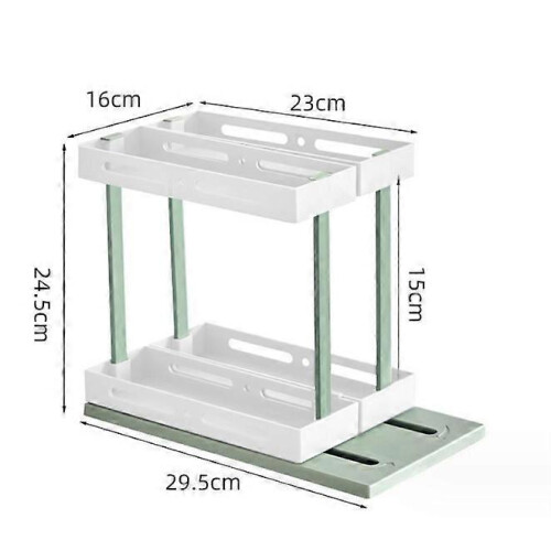Pullout kitchen spice rack condiment storage rack under sink drawer household multilayer countertop storage rack