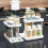 Pullout kitchen spice rack condiment storage rack under sink drawer household multilayer countertop storage rack 4
