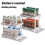 Pullout kitchen spice rack condiment storage rack under sink drawer household multilayer countertop storage rack 3