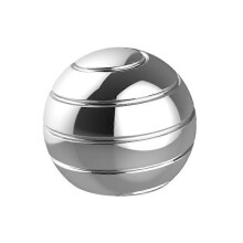 (silver)Spinner Ball Gyroscope With Optical Illusion Visual Dynamic For Adults Anti Anxiety Relief Toy