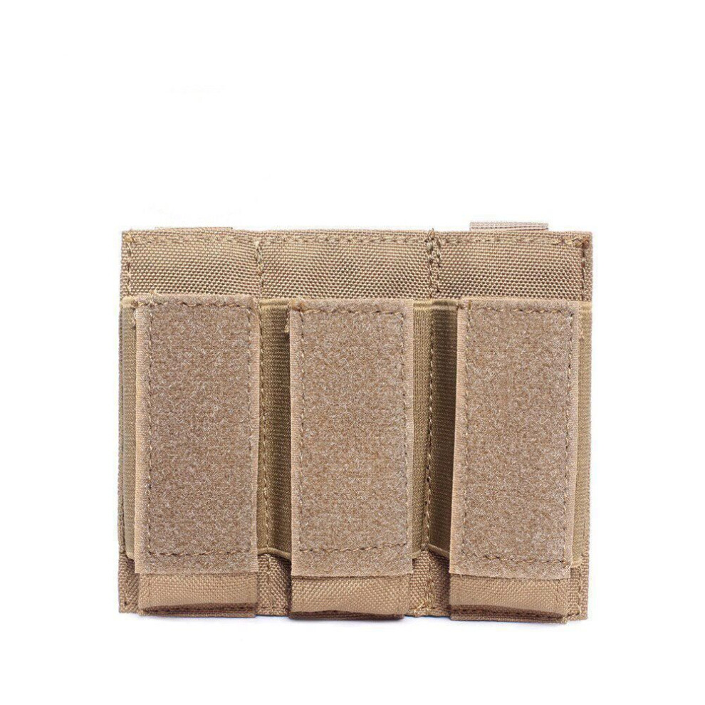 (tan) Tactical Triple Pistol Mag Pouch Military Pistol Ammo Bag Airsoft Magazine Pouch For Glock M1911 92f Magazines 40mm Grenade