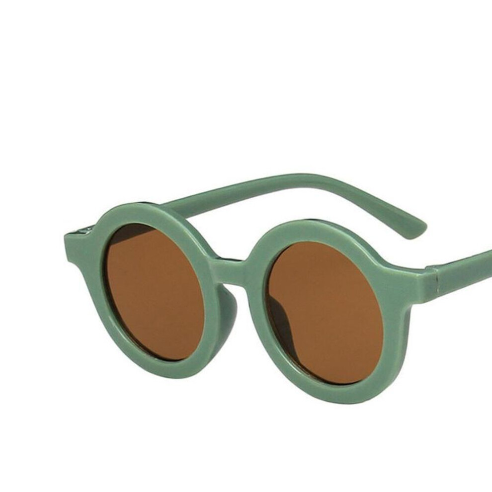(green) Boy and Girl Cute Baby Glasses Round Children&apos;s Sunglasses Children Birthday Gift UV400