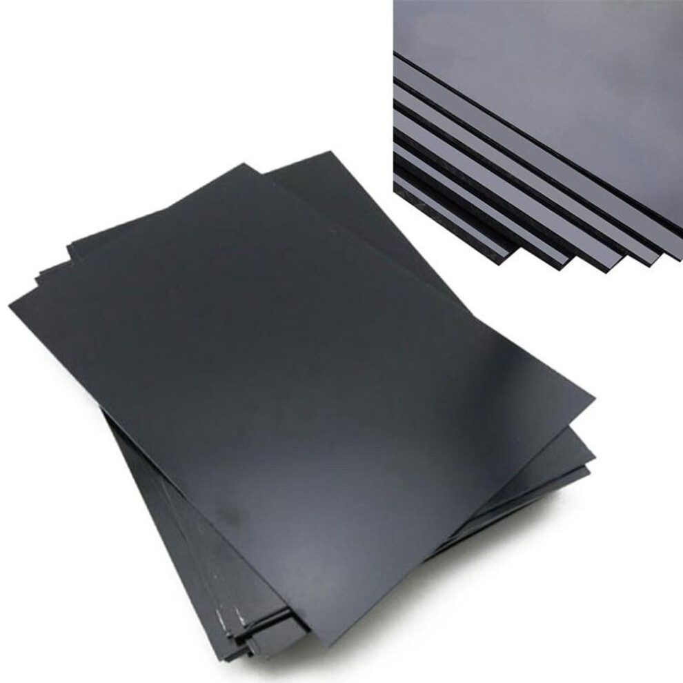 1pc Durable Abs Styrene Plastic Flat Sheet Plate 1mm X 200mm X 300mm Black
