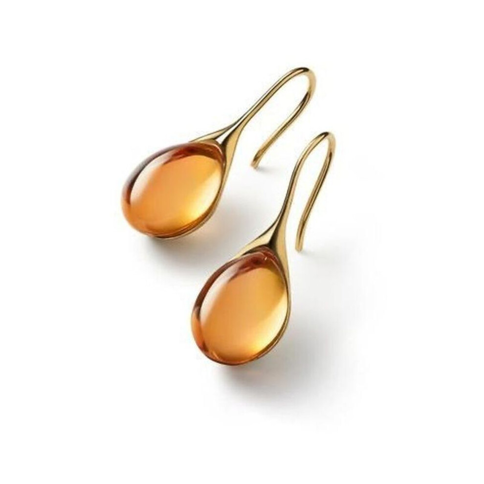 (champagne) 1 Pair Fashion Jewelry Gold Earrings Drop Dangle Cat&apos;s Eye Stone Earring Wedding Engagement Gifts