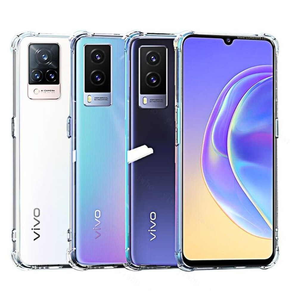 (clear, For vivo V20 2021) For VIVO V21 V21E 5G Antiskid Silicon Soft Back Cover Case Y72 Y52 5G Y51 Y31 Y70 Y30 Y50 V21 PRO SE Shockproof Protection Cases