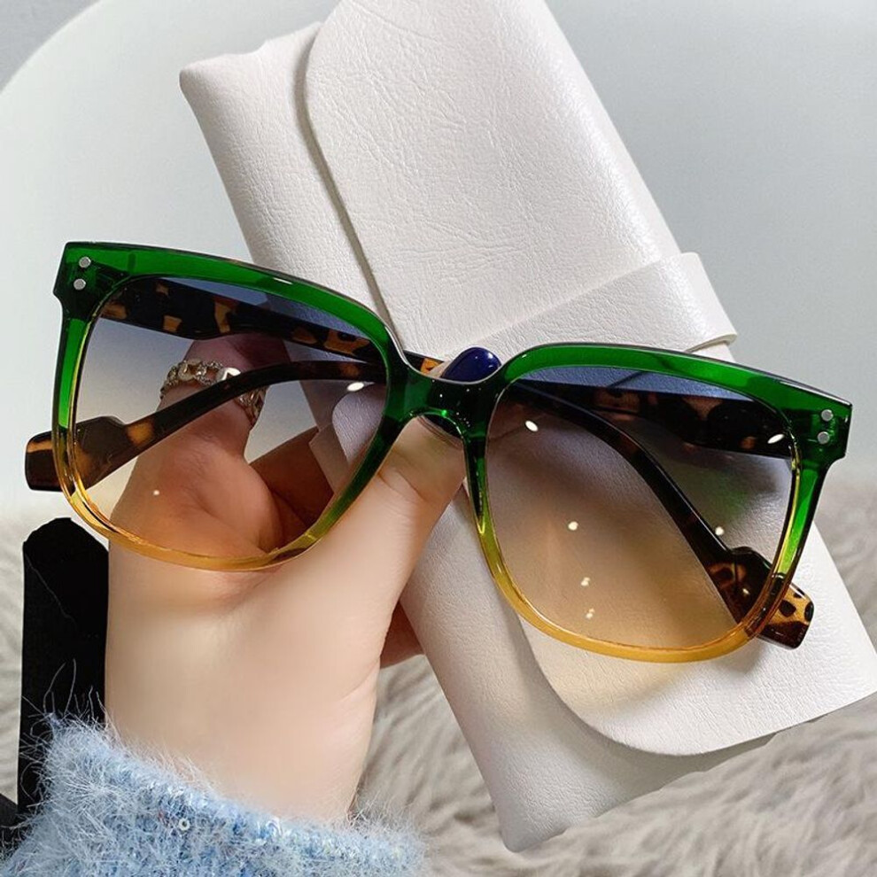 (green) Vintage Square Sunglasses Women Designer Luxury Sun Glasses for Men Classic UV400 Outdoor Ladies Eyeglasses