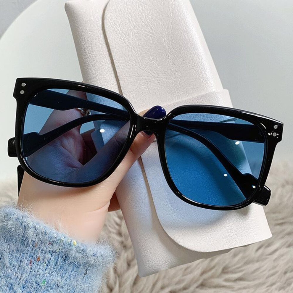 (black,blue) Vintage Square Sunglasses Women Designer Luxury Sun Glasses for Men Classic UV400 Outdoor Ladies Eyeglasses