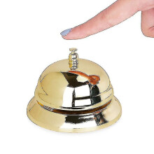 Metal Table Bell, Restaurant Kitchen Hotel Service Or Pet Training Bell, Golden Color
