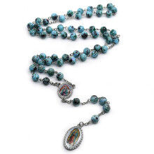 Rosary Necklace Catholic Necklace Our Lady Of Guadalupe Holy Pendant Clavicle