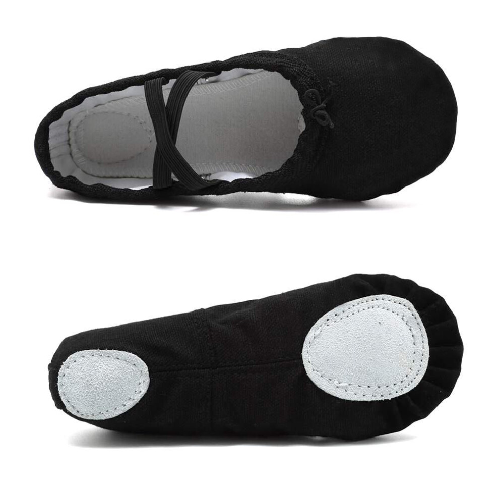 (black, 34) Ballet Children&apos;s Slippers Girls&apos; Ballet Shoes Canvas Dance Shoes Dance Gymnastics Yoga Flats