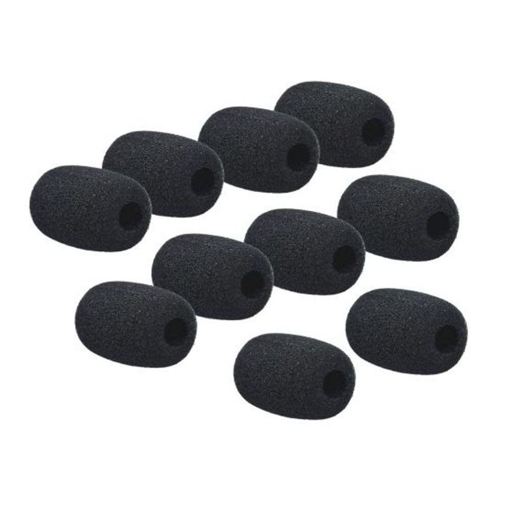 (black) 10pcs  Sponge Mic Windshield Foam
