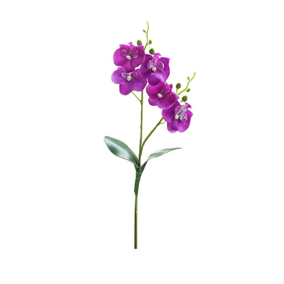 (Purple) Artificial Flowers Butterfly Orchid Diy Plant Wall Accessories Home Decal