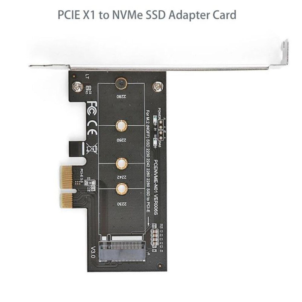 (as the picture, PCIe NVMe X1 Card) Pci-e 3.0 X1 X4 To M.2 Nvme M Key Slot Converter Adapter With Low Profile Bracket For Samsung Pm961, 960evo, Sm961, Pm951 M2 Ssd