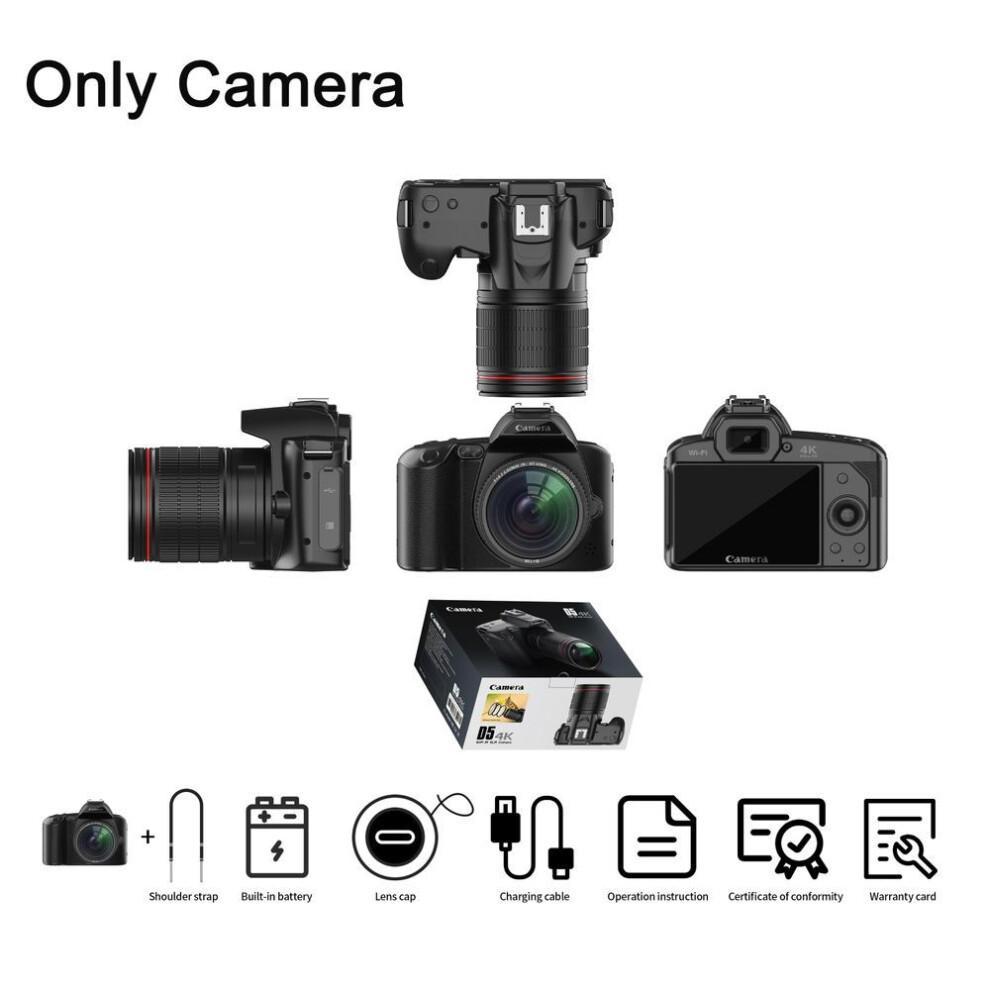 (as the picture, 128G-only camera) 4k Professional Camcorder Wifi Digital Hd Video Camera For Youtube Streaming Vlog Recorder 16x Time-lapse Webcam Stabilizer Cam