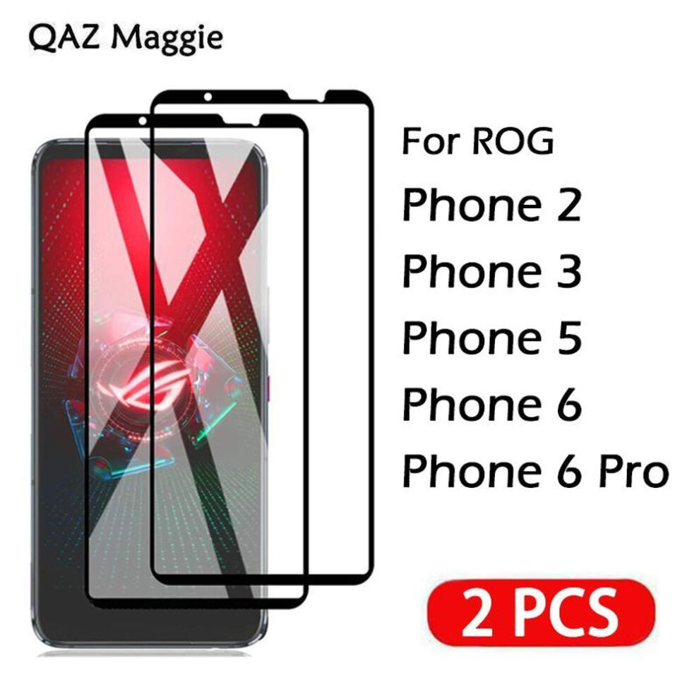 (as the picture, ROG Phone 6 Pro) 2PCS For Asus ROG Phone 5 6 Glass Full Coverage Protective Glass Screen Protector For Rog Phone 2 3 5S Pro Ultimate