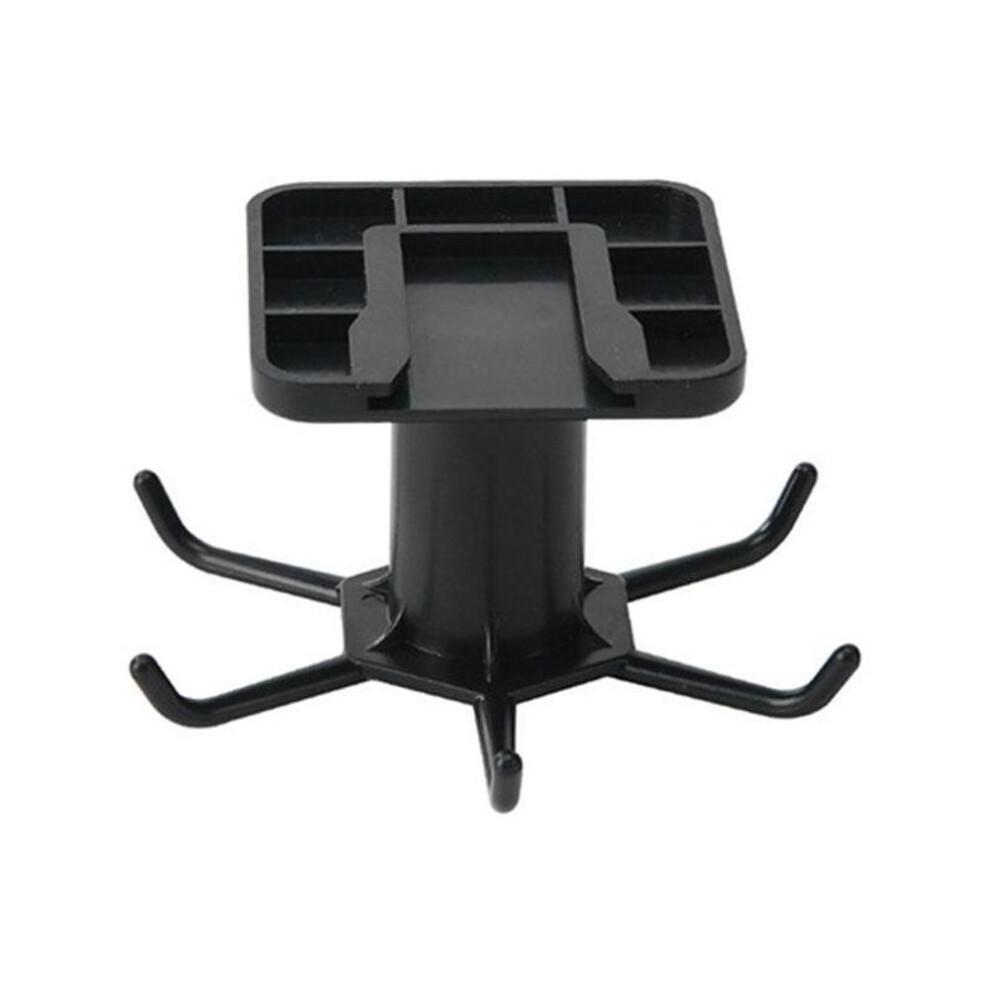 (black) Houseeker Rack With 6 Hooks Wall Door Hanger Holder Hook Kitchen Utensil Storage Organizer
