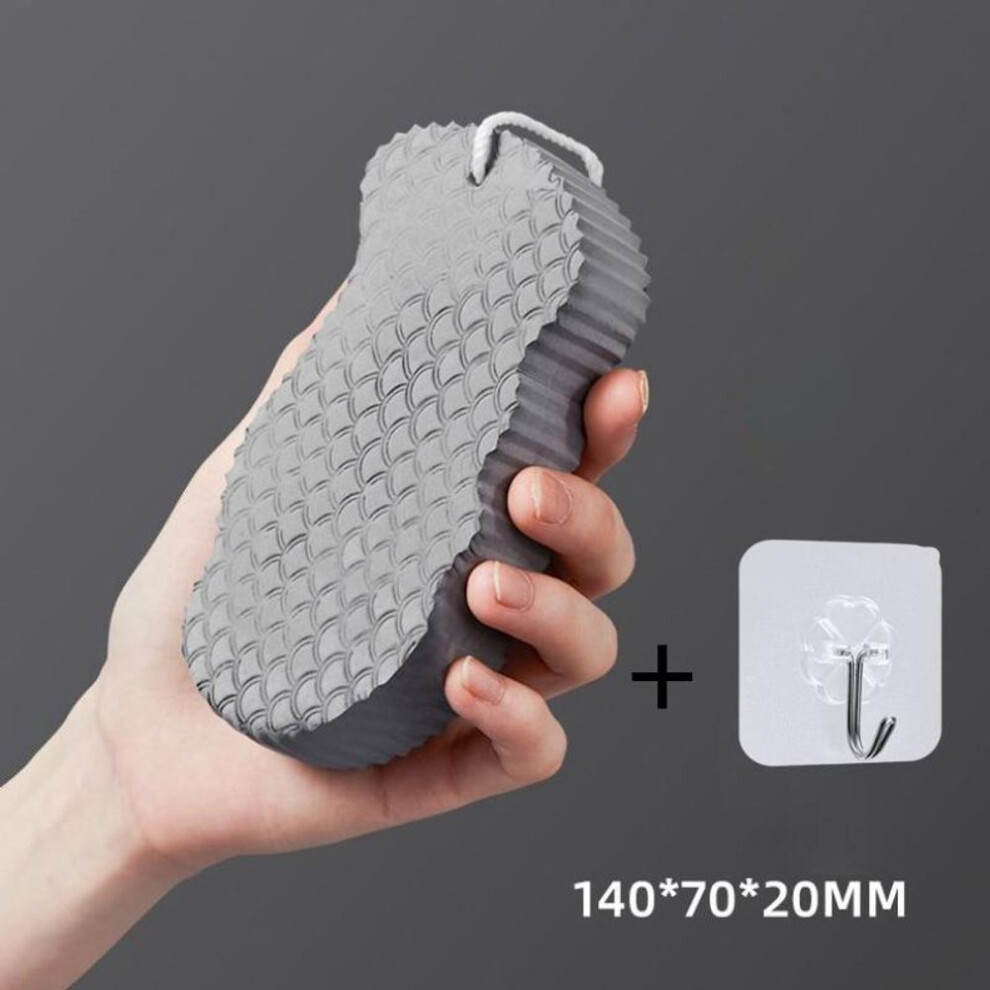 (grey) Bath Sponge Body Scrubber Exfoliante For Baby Adults Shower Exfoliating Scrub Sponge Skin Cleaner Dead Skin Remover Tool Peeling Sponge Artifact