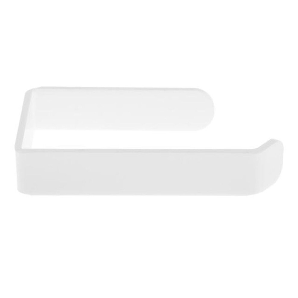 (white, 1Pcs) Toilet Paper Holder Tissue Rack Wall Mounted Bathroom Kitchen Roll Holder Paper Tissue Rack Hook Modern Black Hanger