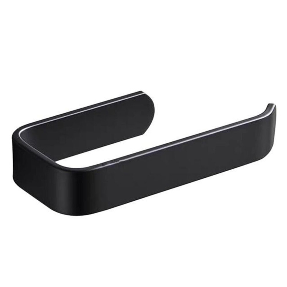 (black, 1Pcs) Toilet Paper Holder Tissue Rack Wall Mounted Bathroom Kitchen Roll Holder Paper Tissue Rack Hook Modern Black Hanger