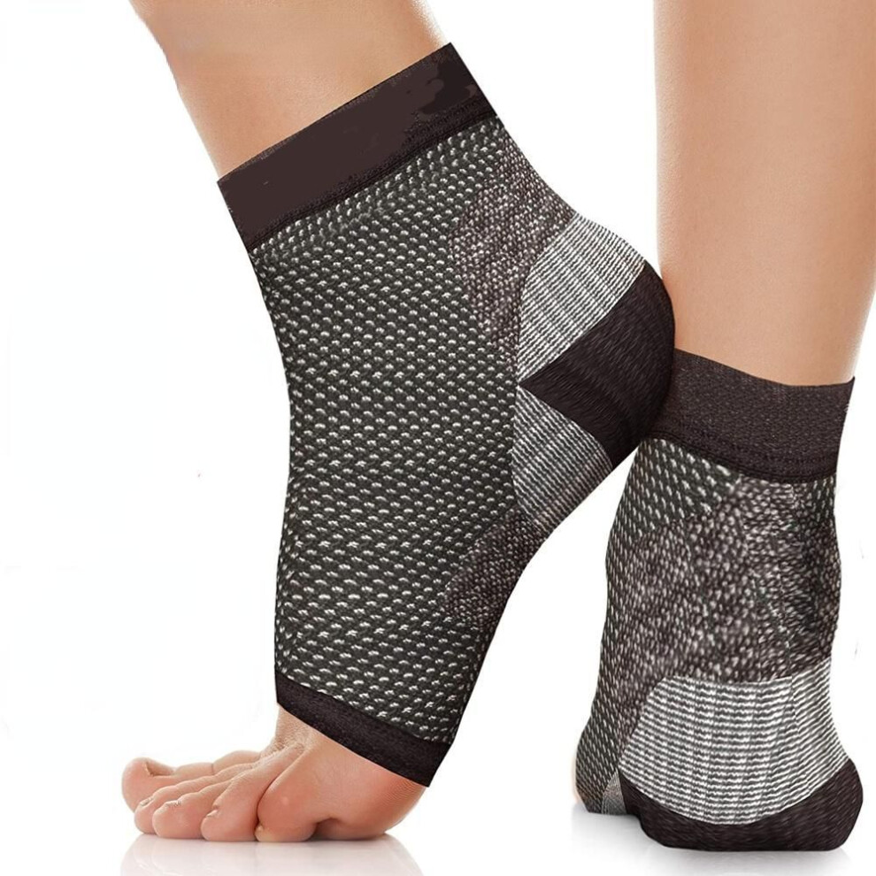 (black, L/XL) 2pcs Nylon Ankle Protectors, Outdoor Protective Stretch Compressionankle Protectors