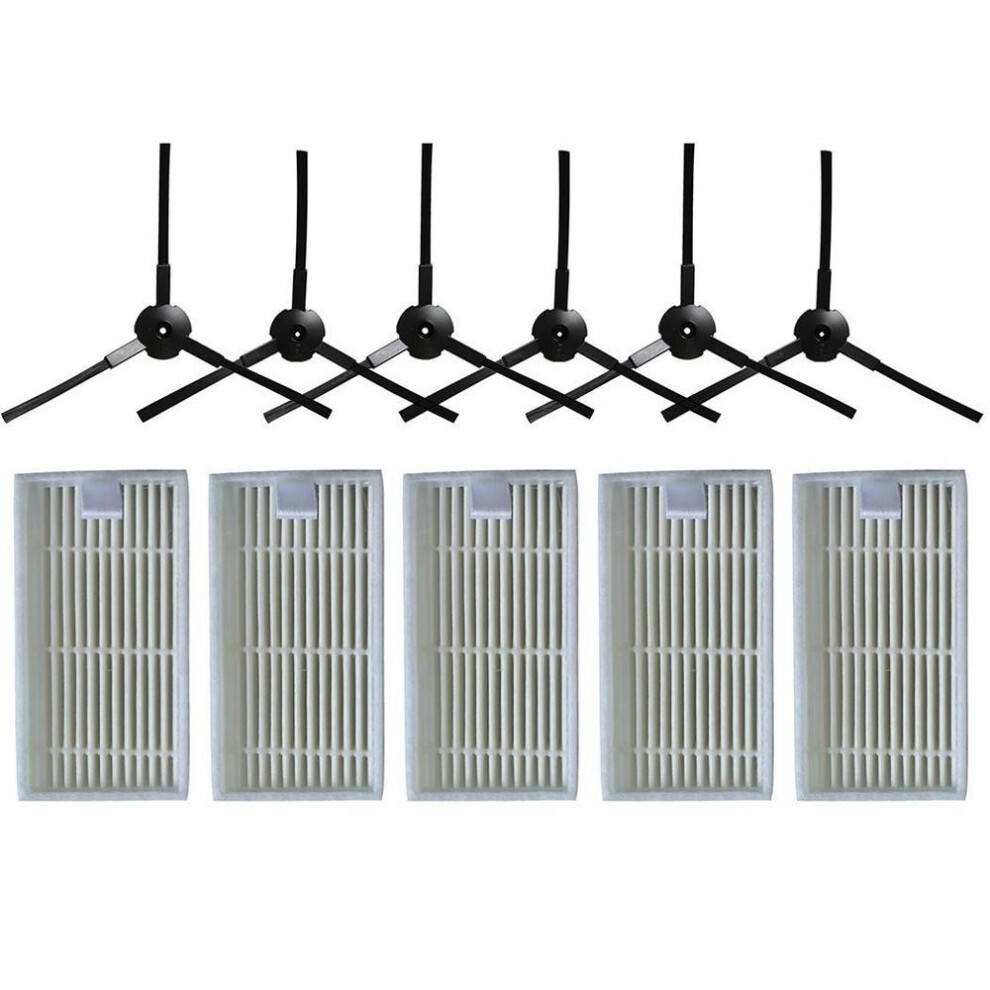 3000 A1 Robotic + Vacuum Cleaner 6pcs Side Brush+5*filter For Lidl Silvercrest Ssr