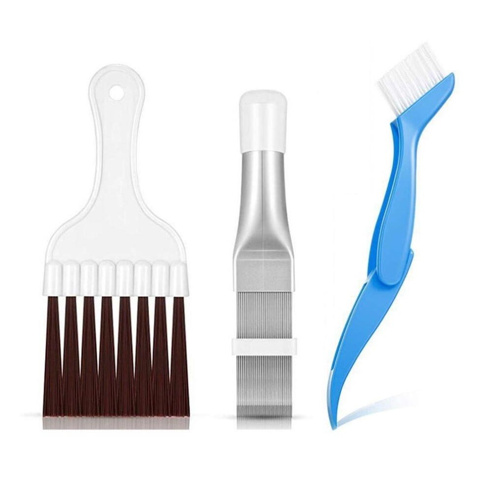 3 Pcs/set Air Conditioner Condenser Radiator Fin Straighten Comb Cleaning Brush