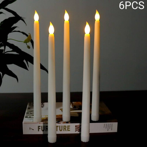 Remote 6pcs Control Flickering Flameless Taper Led Candles Battery Powered Light 2