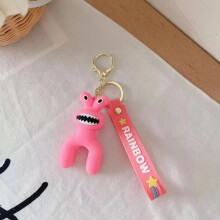 (Pink) Roblox Rainbow Friends Keychain Toy Cartoon Key Ring Bag Pendant Xmas Kids Gifts