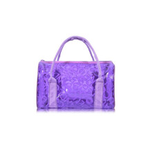 (Purple) Waterproof Outdoors Swimming Bag Wash Bags Portable Simple Beach Handbag Jelly