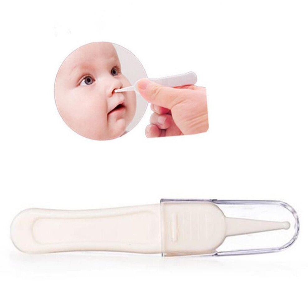 (white) Baby Ear Nose And Navel Cleaning Special Safety Tweezers