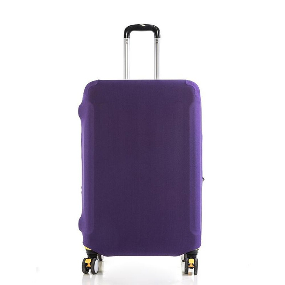 (purple, L) Travel Elastic Luggage Suitcase Protective Cover Dust-proof Case Cover