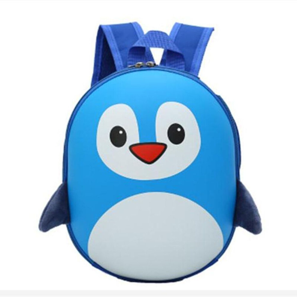 (light blue) New 3D children school bags Cartoon Hard shell backpack for children penguin school backpack