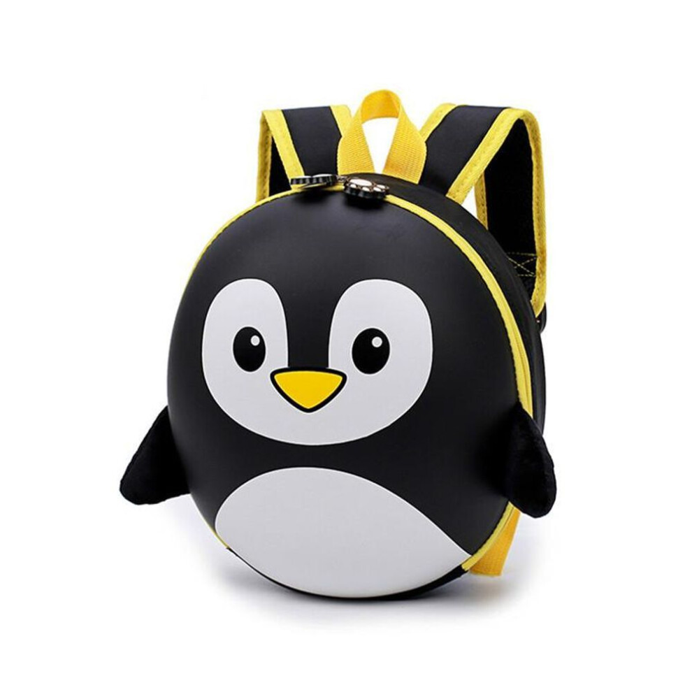 (black) New 3D children school bags Cartoon Hard shell backpack for children penguin school backpack