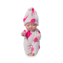 (Pink Cow) Sleeping Newborn Lifelike Baby Dolls Pvc Limbs Rotated Kids Gift Christmas Decor