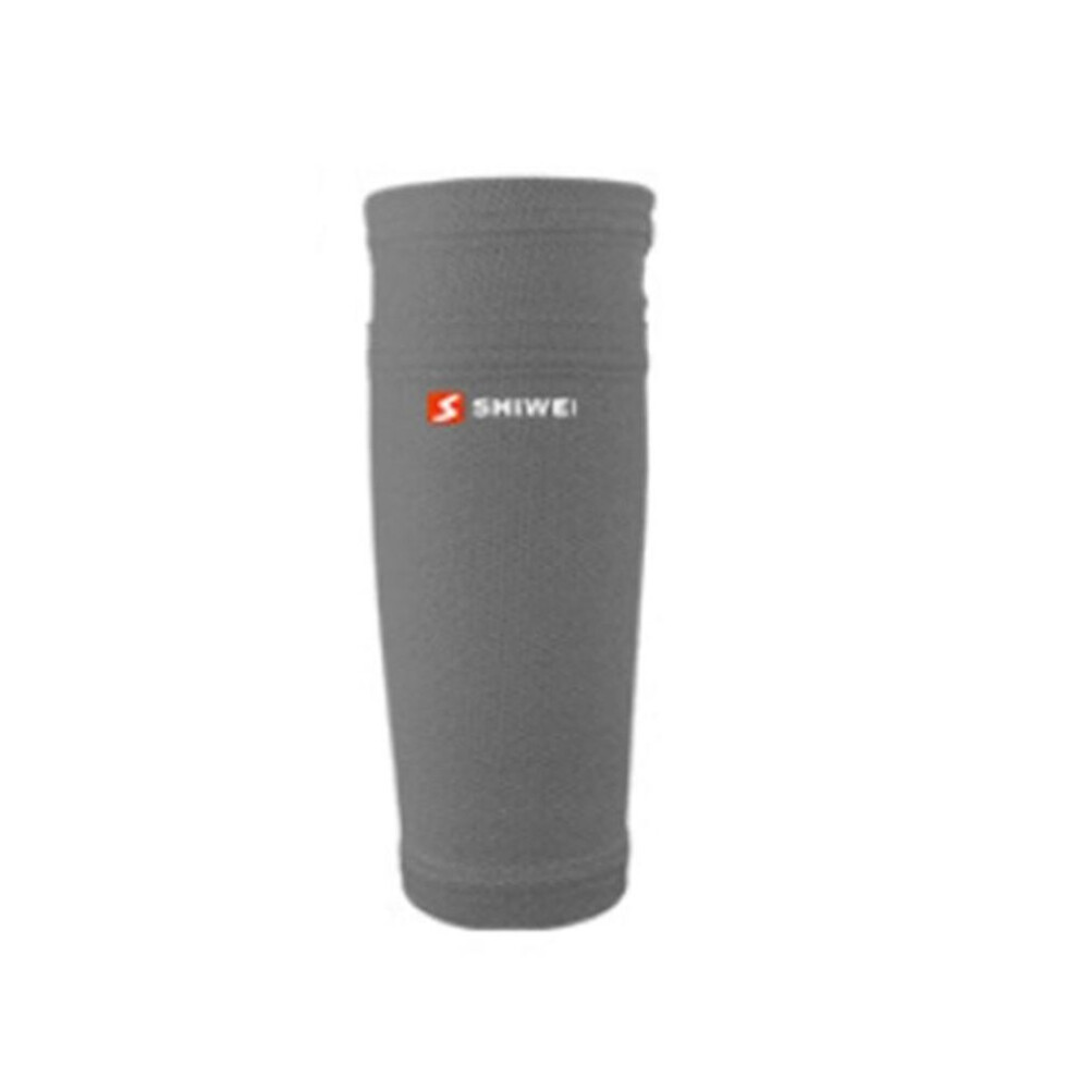 (grey, L) Football Shin Guards Insert Type Adult Youth Pocket Socks