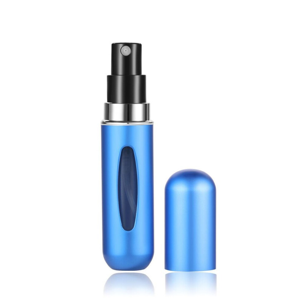 (blue, 5ml&matteMetal) 5ml Top Quality Mini Perfume Atomizer Portable Liquid Container For Cosmetics Spray Bottle Refillable Traveler Atomiser Sprayer Xyz