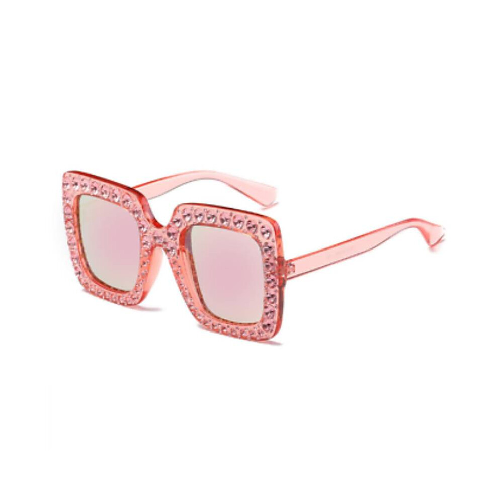 (Pink ) Women Glasses Square Frame Sunglasses Fashion Shades Sunproof Outdoor Gift Tools-image-OPC-PG2NBRN-NEW