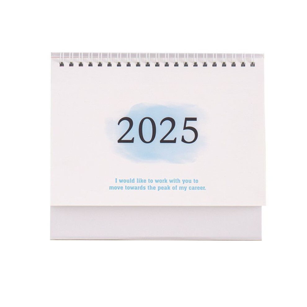 (blue) Creative 2025 Desk Calendar Protable Table Planner Standing Flip Calendar  Office Ornaments
