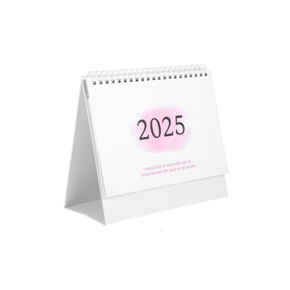 (pink) Creative 2025 Desk Calendar Protable Table Planner Standing Flip Calendar  Office Ornaments