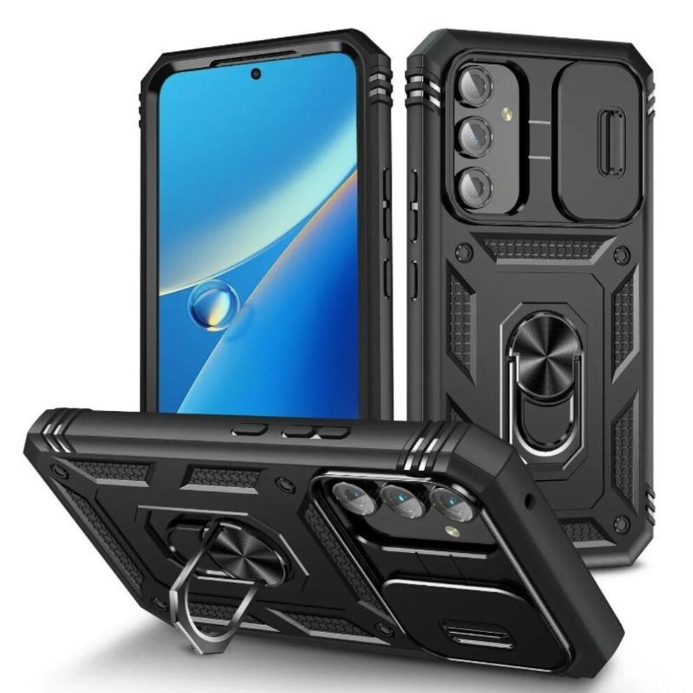 (black, Samsung S24) Case For Samsung A54 A14 A33 A52 4g 5g Galaxy S24 S23 S22 S21 Fe Ultra Plus Heavy Duty With Camera Degree Rotate Kickstand Cover