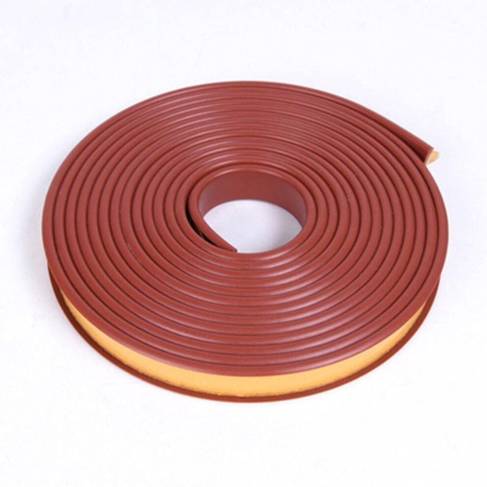 (brown, 12mm) New Soft Tpe Self-adhesive Edge Banding U-shaped Tape Seal Strip Cabinet Rubber Chair