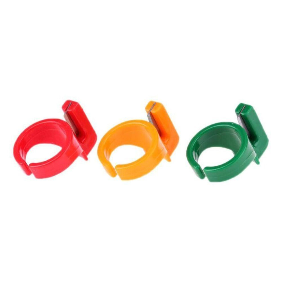 3pcs Home Accessory Needle Craft Thread Cutter Plastic Thimble Finger Blade Sewing Ring