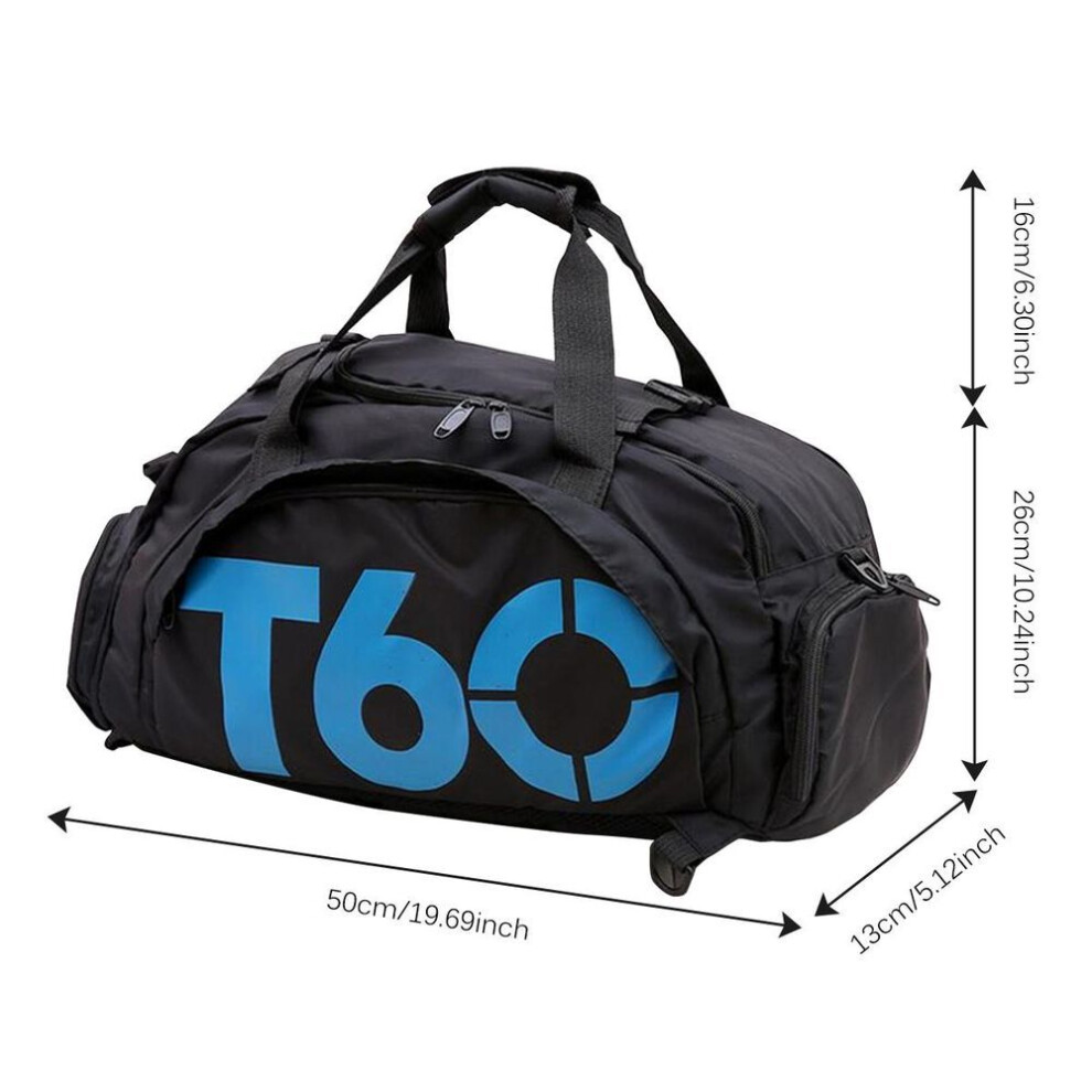 (black) Women Men Gym Bag Backpack Fitness Bags Outdoor Shoulder Bag Large Capacity Travel Bag