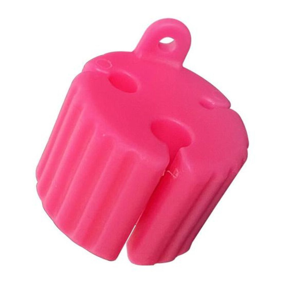 (pink) Fishing Rod Silicone Fixed Ball 3/6/8mm Holes Scratch Free Colorful Mini Wear Resistant Reusable Fishing Pole Protector Clip Holder Fishing