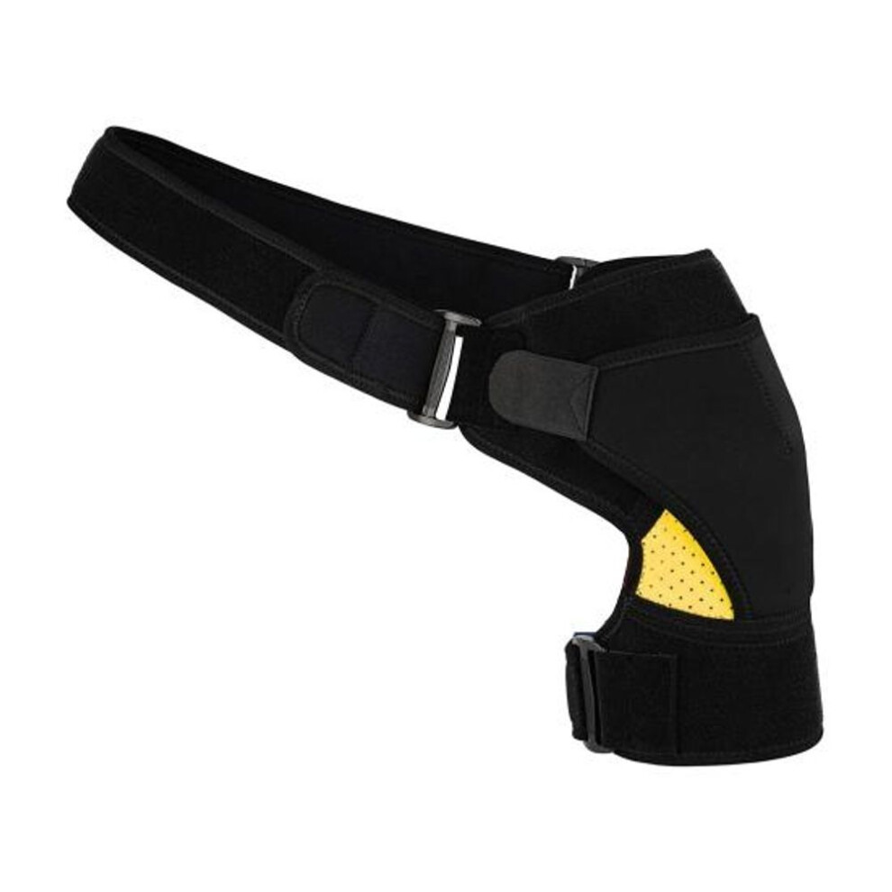 (yellow) Shoulder Brace Adjustable Soft Breathable Universal Design Pain Relief Shoulder Support Brace Sleeve Wrap
