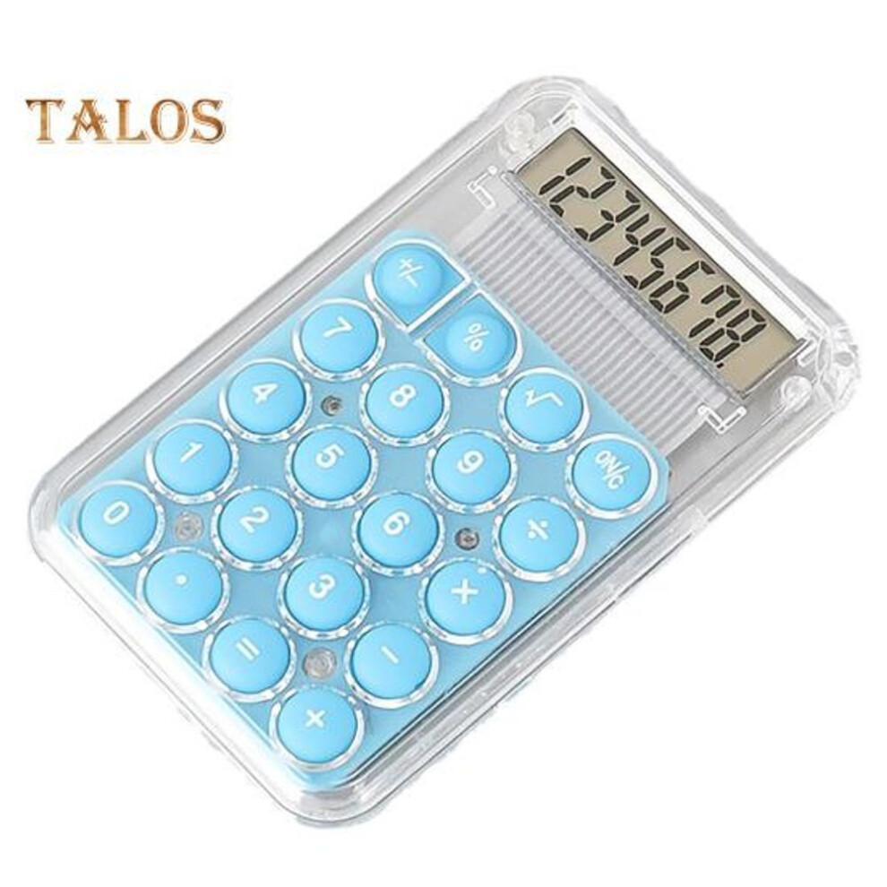 (blue) Mini Portable Calculator 8 Digit Large Lcd Display Big Buttons Easy To Press Battery Powered Travel-friendly