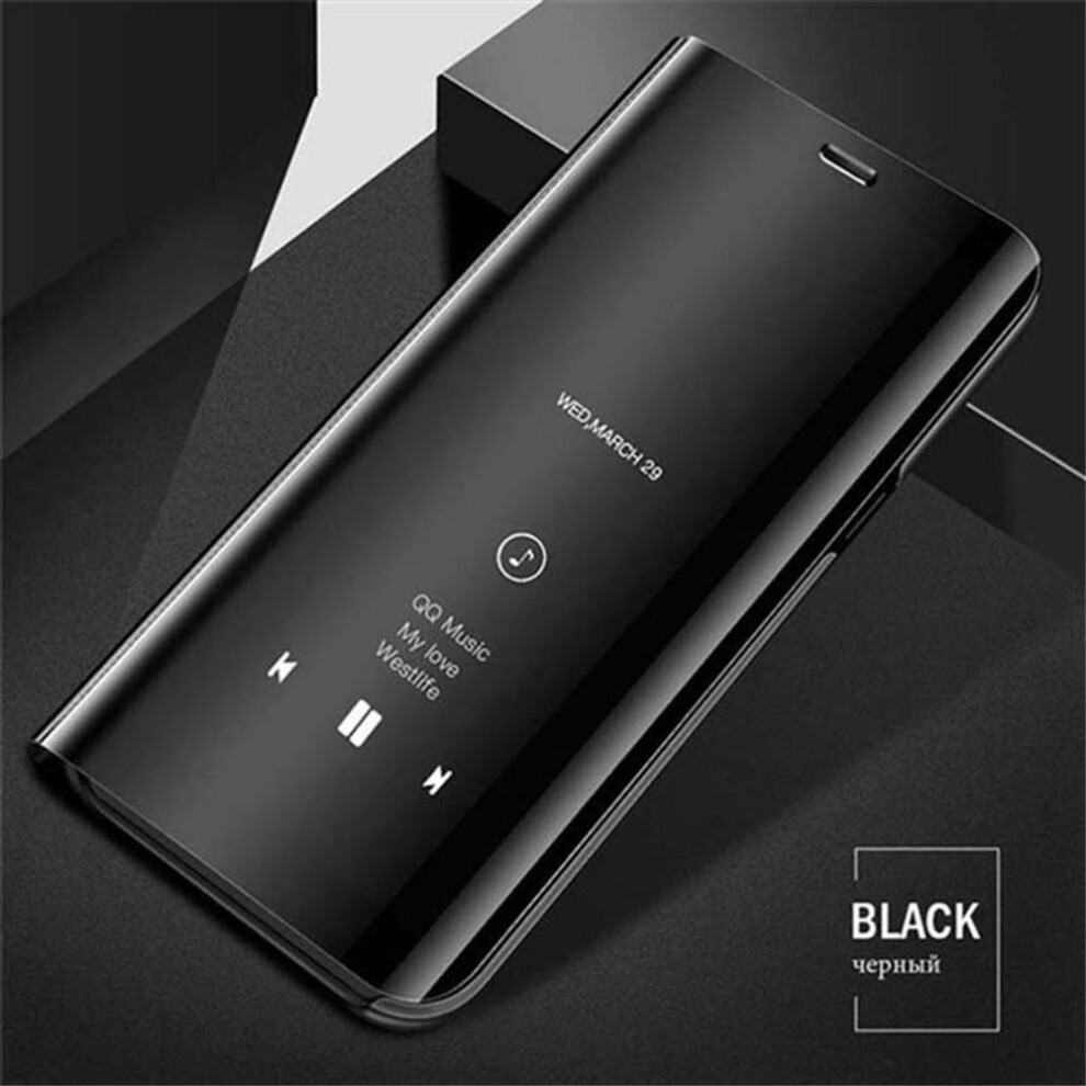 (black, Samsung Galaxy A54 5G) Mirror Flip Leather Case For Samsung Galaxy S23 S22 S21 Ultra Plus A04s A14 A54 A23 A33 A53 A73 A13 A22 A52s M23 M13 4g 5g Clear View Book Stand Cover