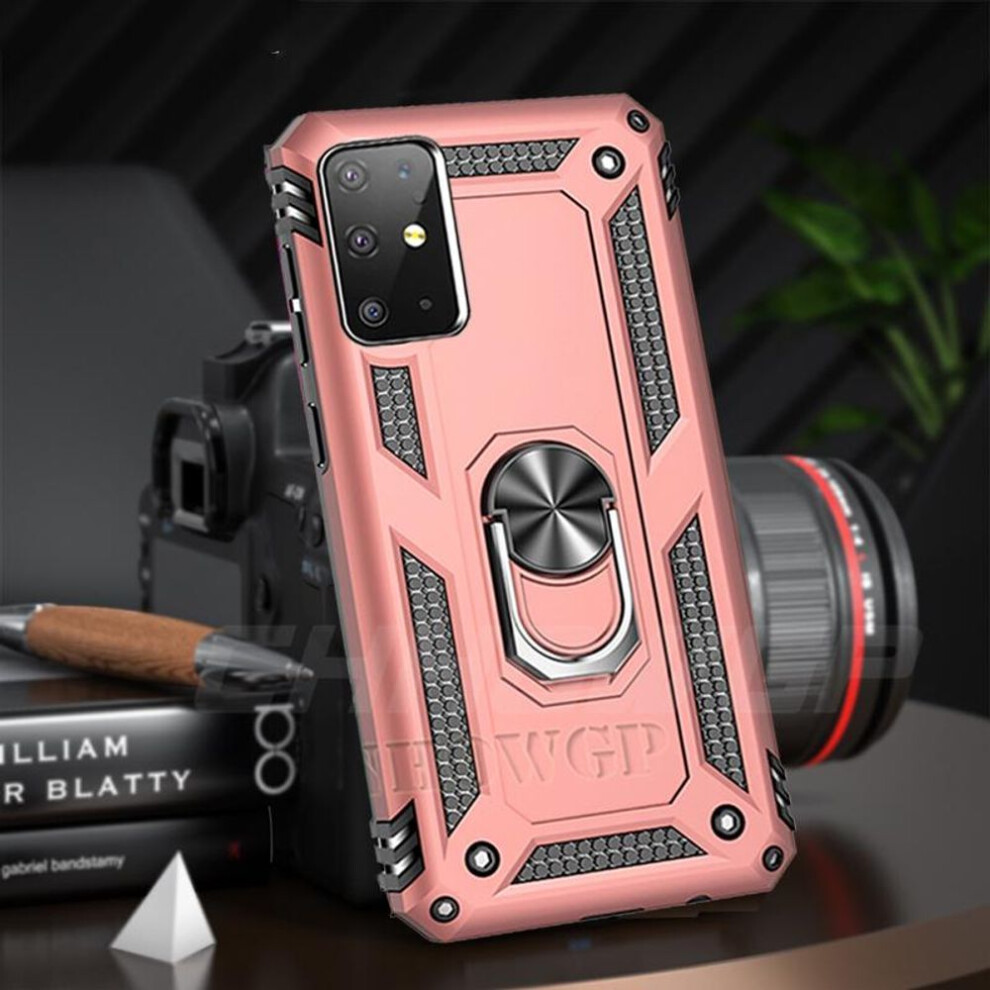 (Rose Samsung A21) Shockproof Magnetic Armor Case For Samsung Galaxy A51 A71 A21s A50 A70 A70 A01 A11 A21 A31 A41 A81 A91 A40 A20 A10 S S20 S10 Gold 9137255972699