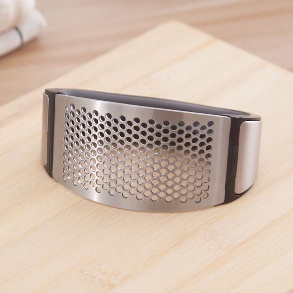 (as the picture) Manual Garlic Press Rocker With Handle Stainless Steel Garlic Crusher Squeezer Slicer Mincer Chopper Kitchen Gadget Tool