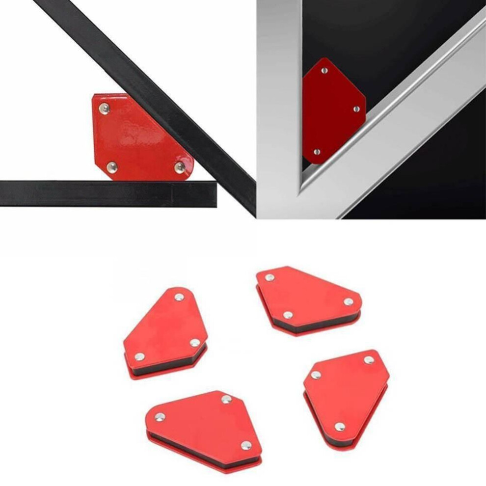 (red, 4pcs) Multi-angle Soldering Locator Strong Magnet Welding Magnetic Holder 3 Angle Arrow Positioner Welding Tool Accessory